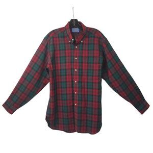 Sir Pendleton Tartan Plaid Shirt READ Mens M Vintage 70s Virgin Wool USA Made